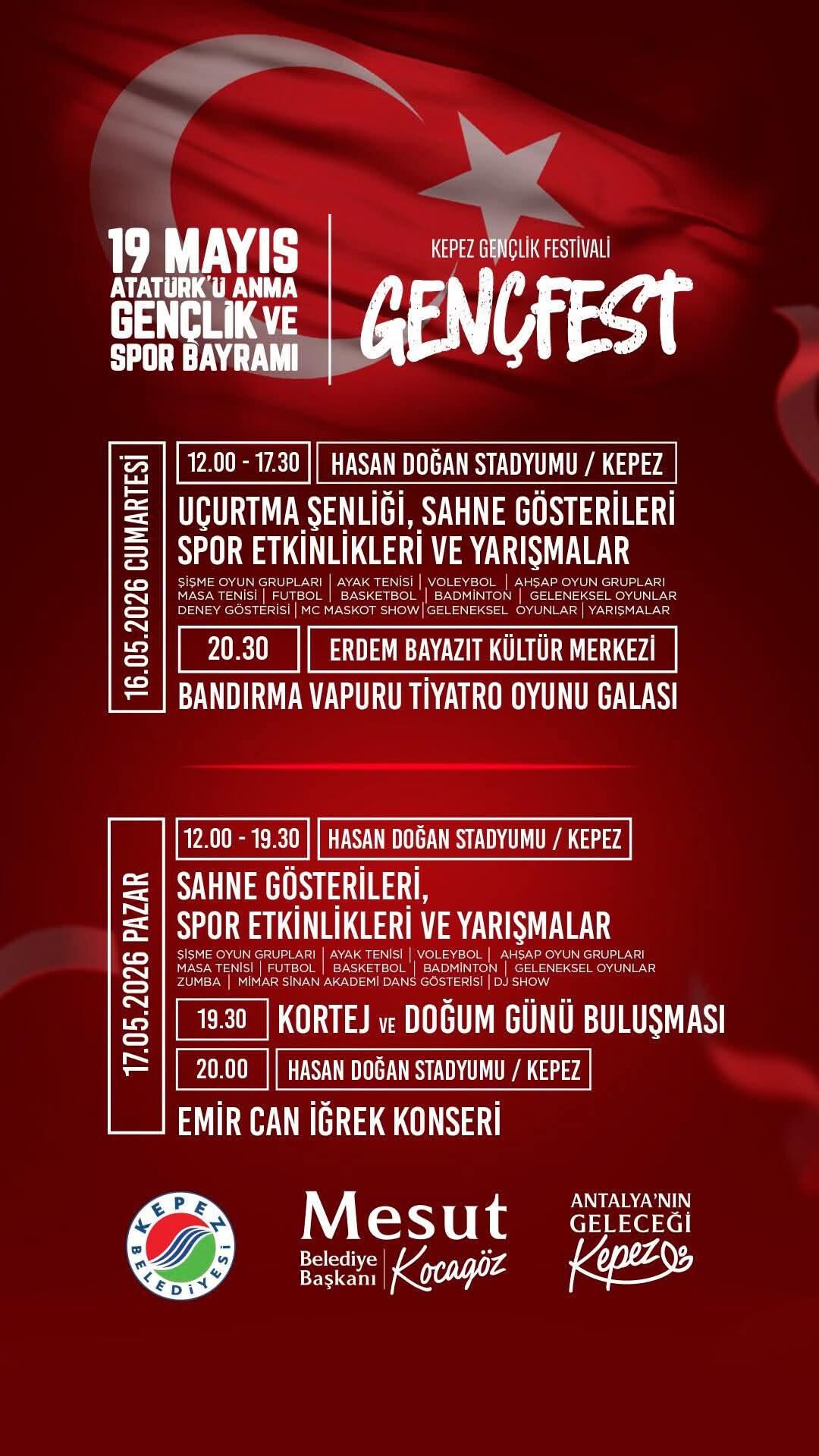 Kepezde 19 Mayis Coskusu G E N C F E S T Ile Yasanacak 2