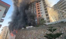 Alanya'da 12 katlı otel inşaatında yangın