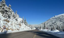 Alacabel'de hayran bırakan kar manzarası