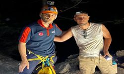 Manzara seyretmeye çıktı, dağda mahsur kaldı
