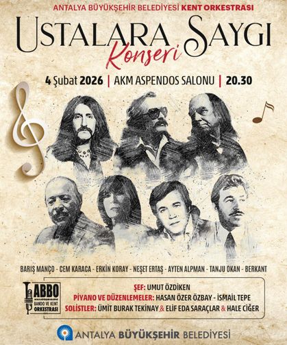 Antalya’da ustalara saygı konseri