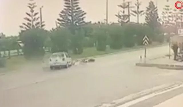 Alanya’da bir kişinin öldüğü feci kaza kamerada