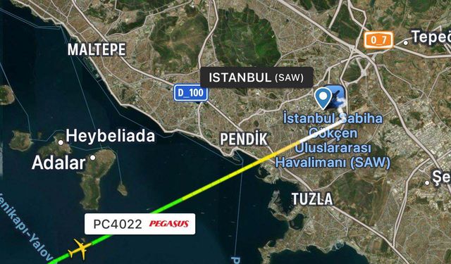 Antalya- İstanbul uçağına lazer  ışıklı taciz