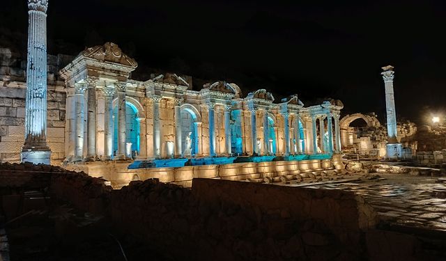 Sagalassos, gecenin kalbinde yeniden parlıyor