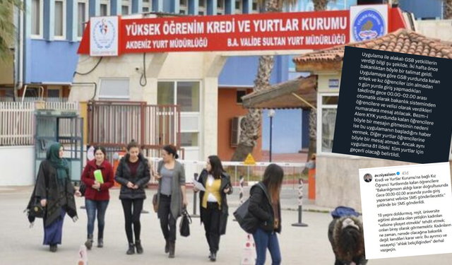 KYK’da yeni “Gece Mesajı” uygulaması tepki çekti: Öğrenci yurda girmeyince aileye SMS