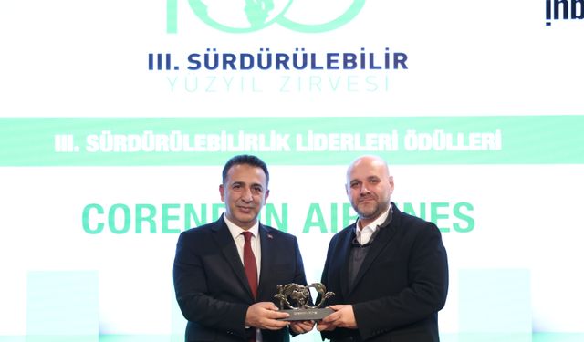 Corendon Airlines’a sürdürülebilirlik ödülü
