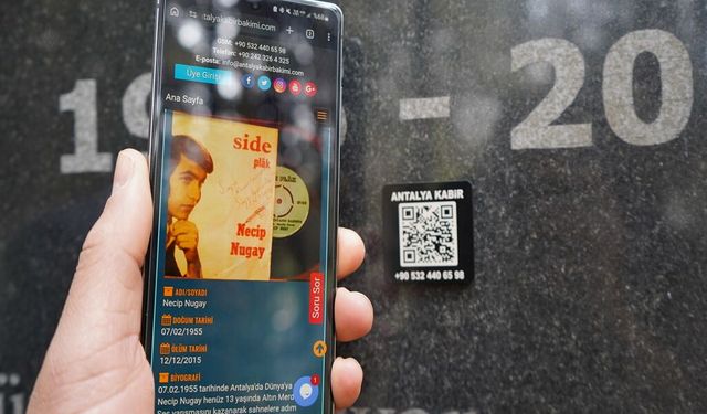 Antalya'da karekodla uzaktan mezar ziyareti