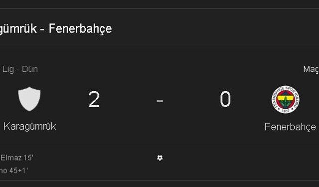 Fenerbahçe Karagümrük maçı özeti