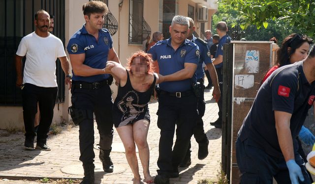 Kepez’de evi ateşe verip kendini kilitledi