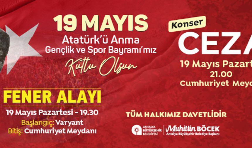Antalya Büyükşehir Belediyesi 19 mayıs ilanı