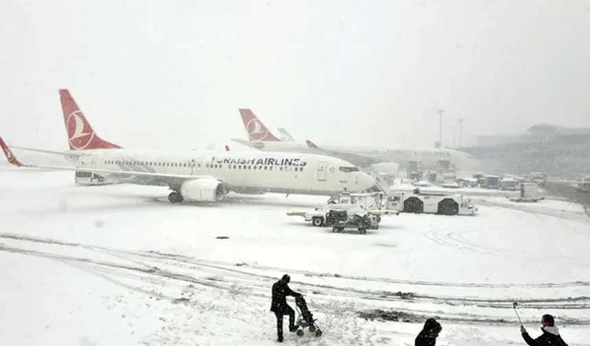 Olumsuz hava nedeniyle 124 uçuş iptal