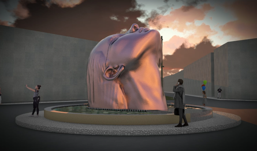 Kemer'de 'Aşk Yağmuru' yerine 'Hanna' heykeli