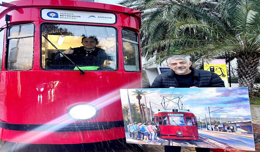 Antalya’nın nostalji yolculuğu tuvale taşındı