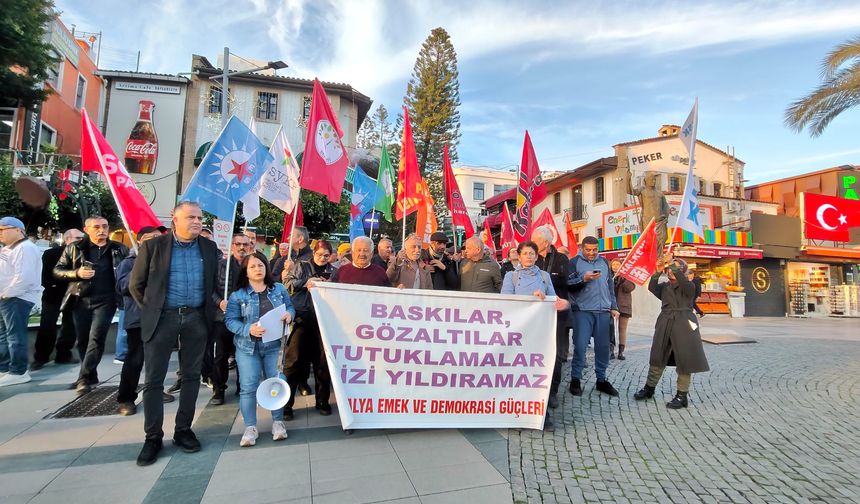 Antalya'dan parti ve sivil toplum kuruluşlarına yönelik gözaltılara tepki