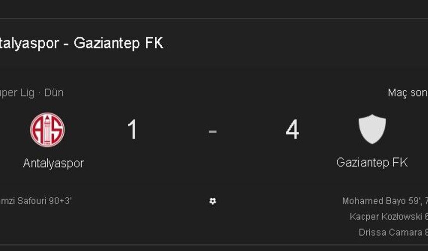 Antalyaspor’a 5 gollü maçta şok yenilgi