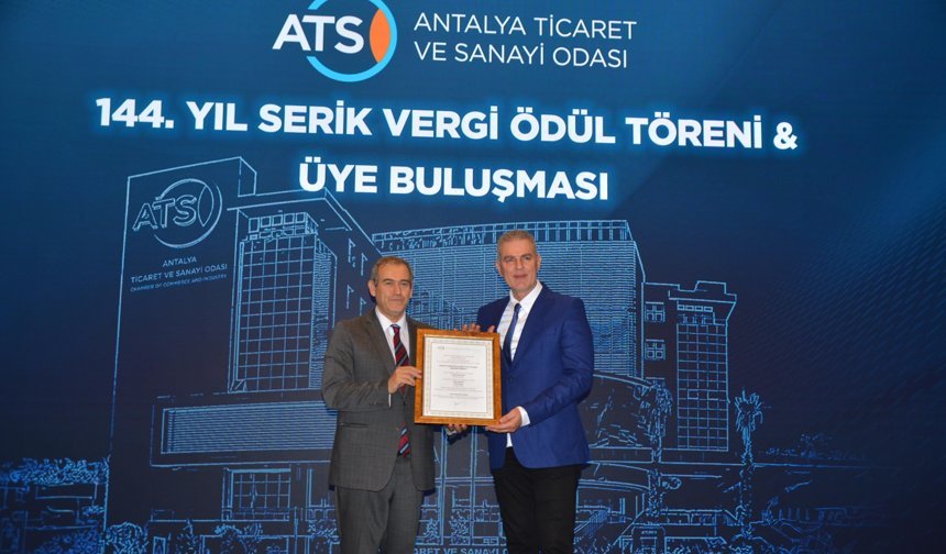 Serik’te vergi rekortmenlerine ödül: ATSO’dan üye buluşması