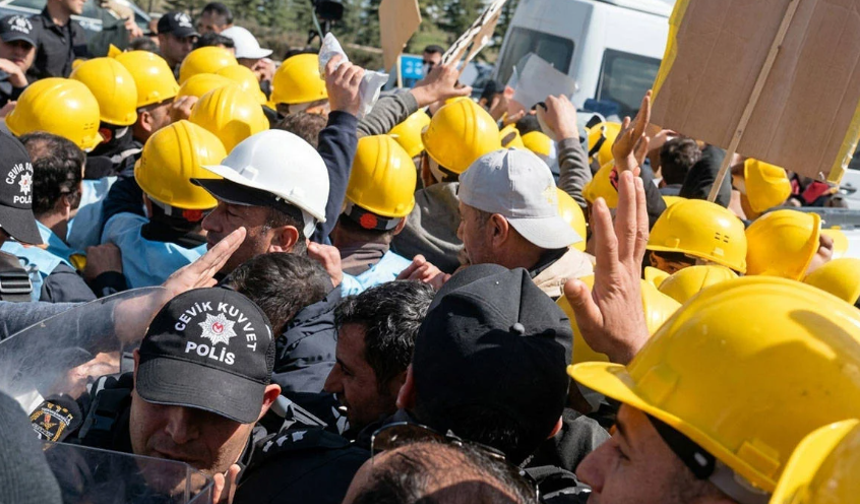 Ankara'ya yürüyen maden işçilerine müdahale: Gözaltılar var