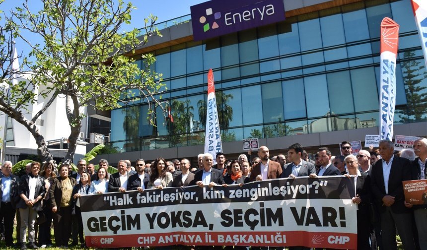 CHP'den Enerya önünde zam protestosu