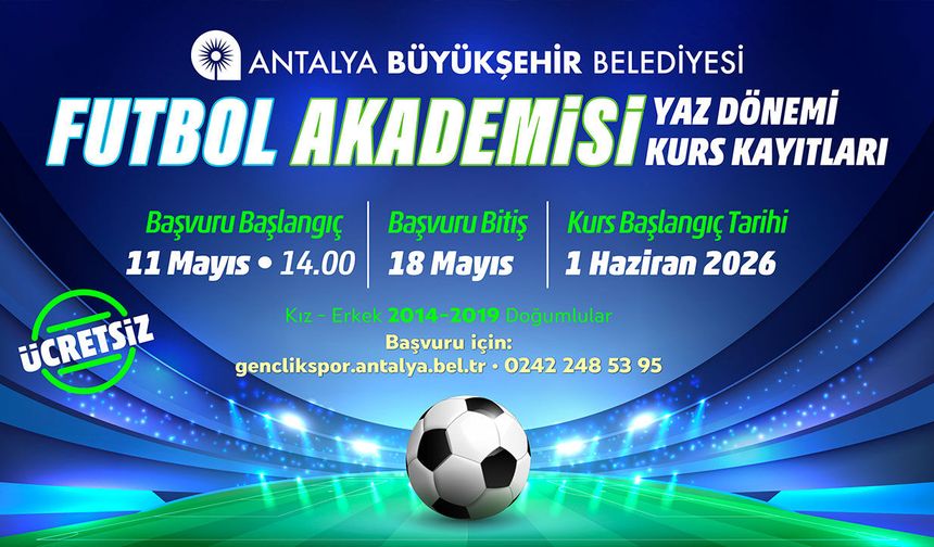 Büyükşehir Futbol Akademisi kayıtları başladı