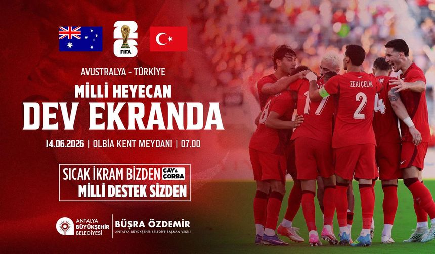 Olbia Kent Meydanı’nda milli maç heyecanı